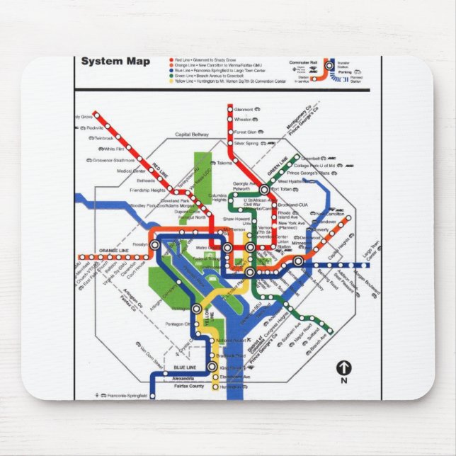 DC Metro Mouse Pad (Front)