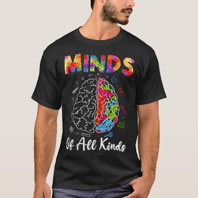 Dc Minds Of All Kinds Autism Awareness Neurodivers T-Shirt (Front)