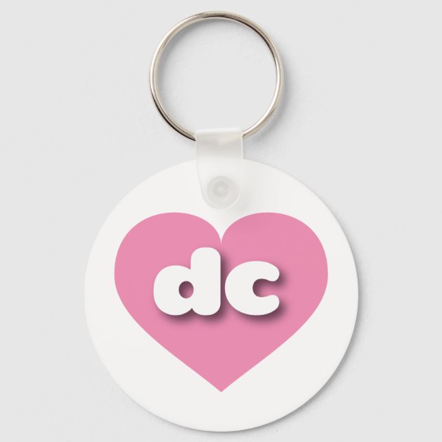 dc pink heart - I love dc Key Ring (Front)