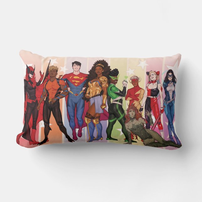 DC Pride Comic Cover 2022 Variant Lumbar Cushion (Front)