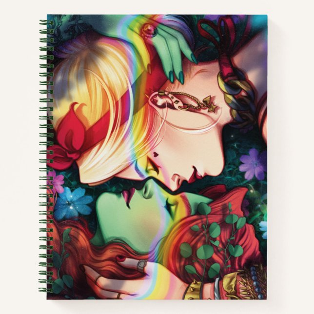 DC Pride Harley Quinn & Poison Ivy Comic Cover Notebook (Front)