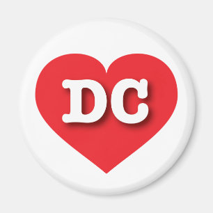 DC Red Heart - I love DC Magnet