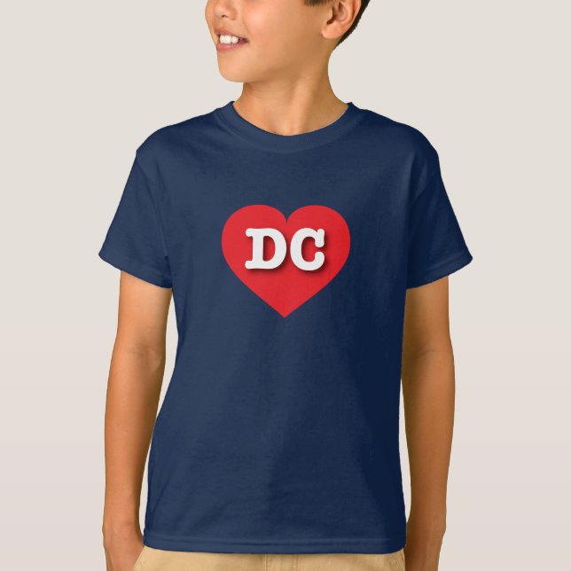 DC Red Heart - I love DC T-Shirt (Front)