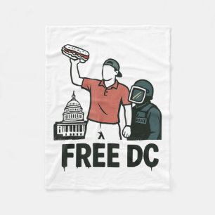Dc Sandwich Guy The Sandwich Guy Free Dc  Fleece Blanket