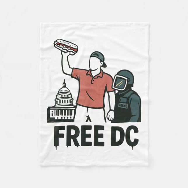 Dc Sandwich Guy The Sandwich Guy Free Dc  Fleece Blanket (Front)