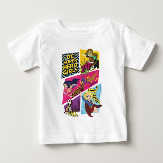 DC Super Hero Girls Action Panels Baby T-Shirt (Front)