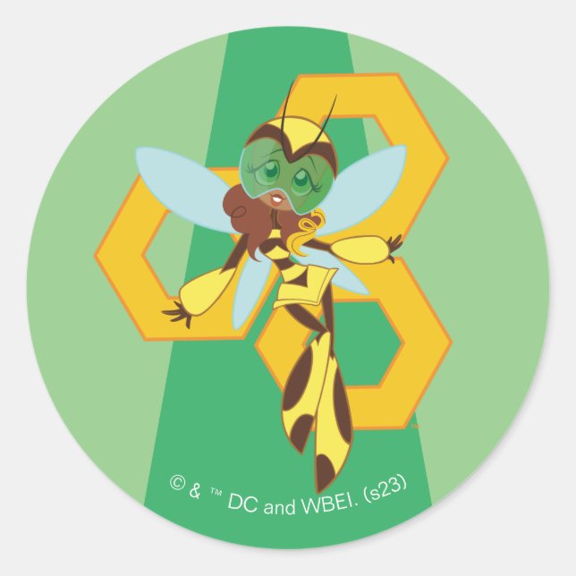 DC Super Hero Girls Bumble Bee Classic Round Sticker (Front)