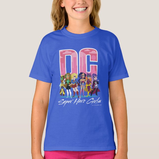 DC Super Hero Girls Lineup T-Shirt (Front)