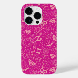 DC Super Hero Girls Pink Icon Pattern Case-Mate iPhone 14 Pro Case