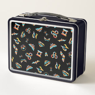DC Super Hero Girls Rainbow Icon Pattern Metal Lunch Box
