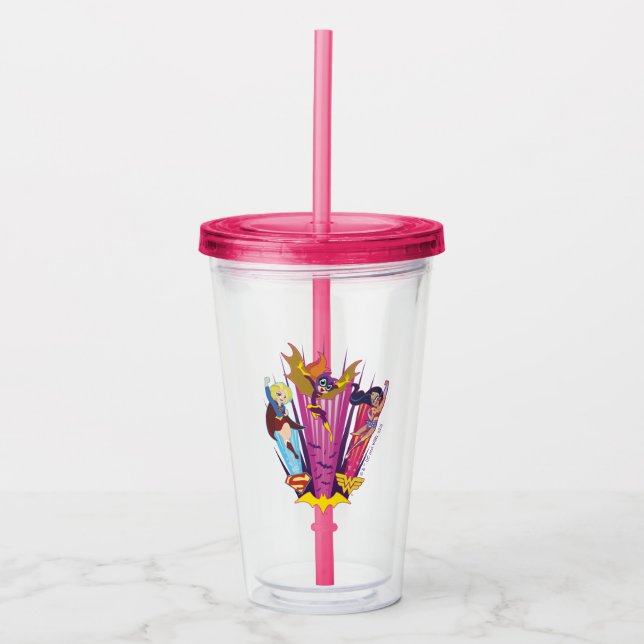 DC Super Hero Girls Trio Acrylic Tumbler (Front)