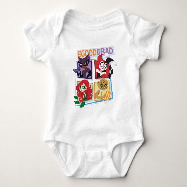 DC Super Villain Girls It's Good To Be Bad Baby Bodysuit (Front)