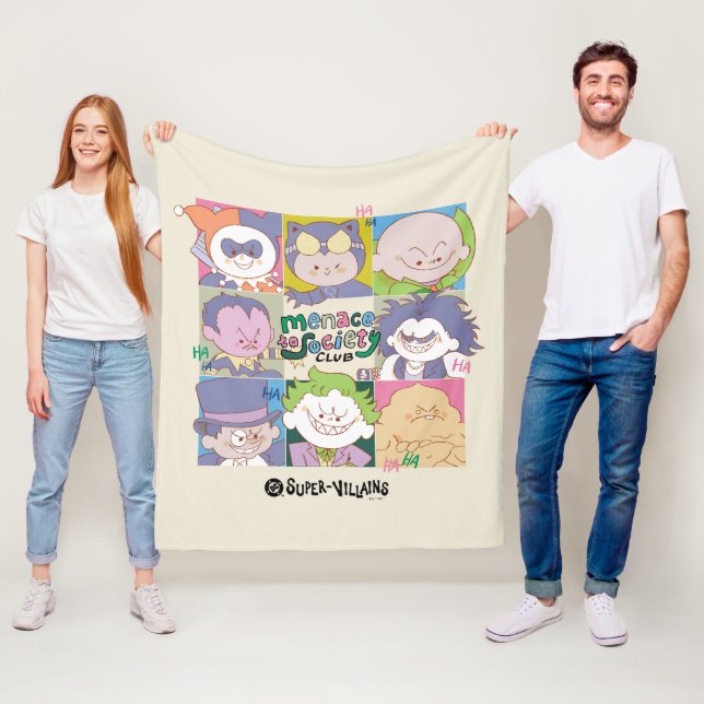 DC Super-Villain Menace To Society Club Graphic Fleece Blanket (In Situ)