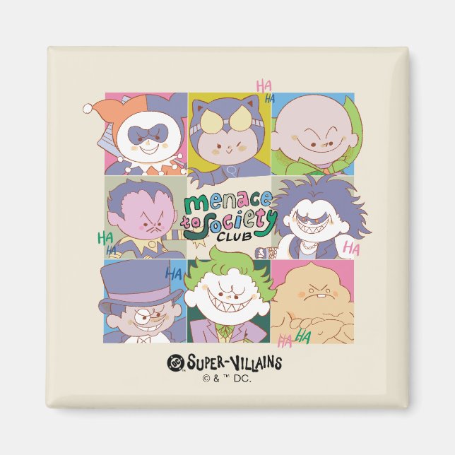 DC Super-Villain Menace To Society Club Graphic Magnet (Front)