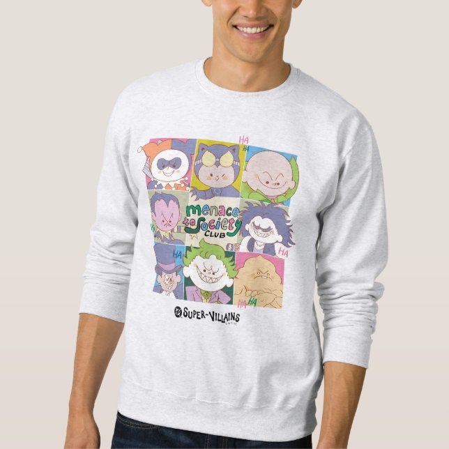 DC Super-Villain Menace To Society Club Graphic Sweatshirt (Front)