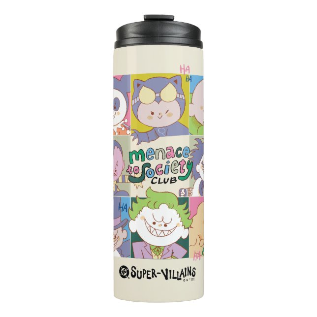 DC Super-Villain Menace To Society Club Graphic Thermal Tumbler (Front)