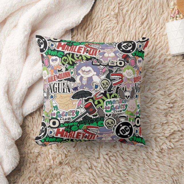 DC Super-Villains Cartoon Pattern Cushion (Blanket)
