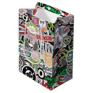 DC Super-Villains Cartoon Pattern Medium Gift Bag