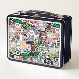 DC Super-Villains Cartoon Pattern Metal Lunch Box