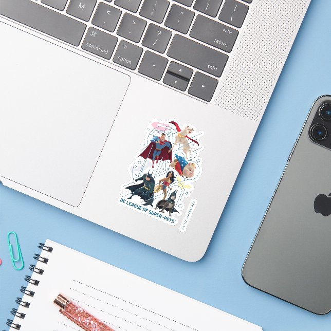 DC Trinity Heroes & Super-Pets (Laptop w/ iPhone)