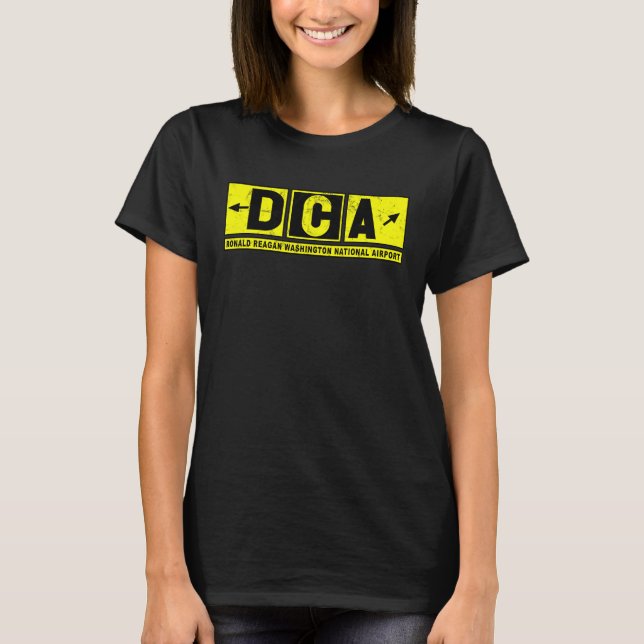 DCA Washington National Airport Taxiway Sign Pilot T-Shirt (Front)