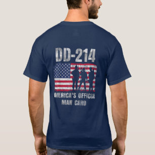 Dd214 Americas Official Man Card Funny Military T-Shirt
