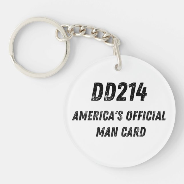 DD214 America's Official Man Card Key Ring (Front)