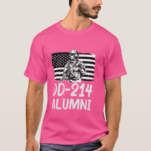 DD-214 Alumni Distressed US Flag US Military Veter T-Shirt