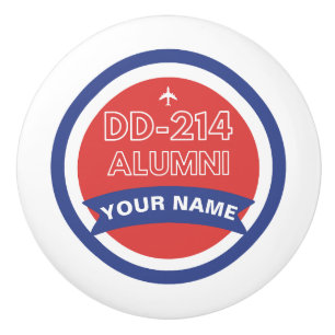 DD-214 Alumni Personalised Airforce Retirement Ceramic Knob