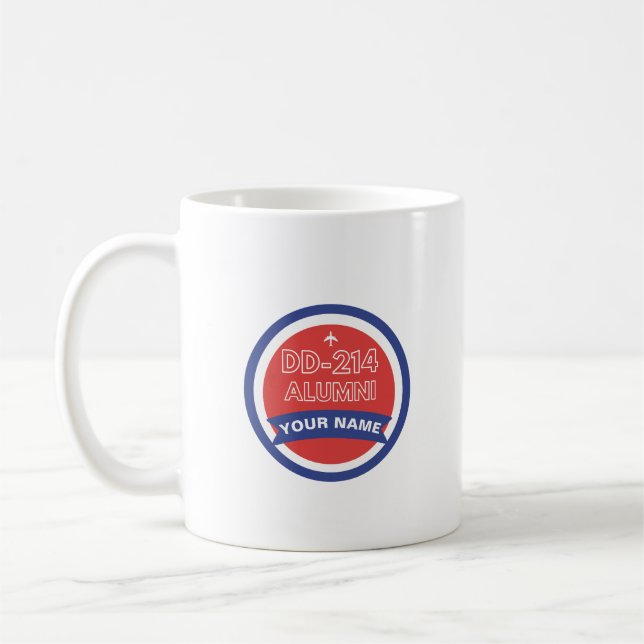DD-214 Alumni Personalised Airforce Retirement  Coffee Mug (Left)