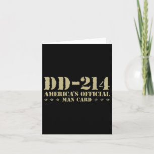 Dd-214 America's Official Man Card Veteran Day