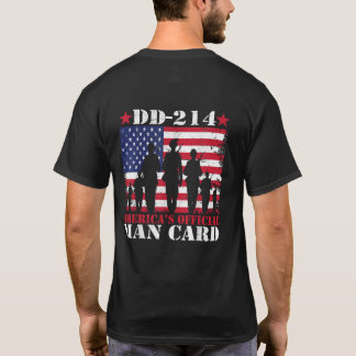 DD-214 America's Official Man Card Veteran Day T-Shirt