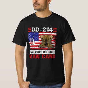 DD-214 America's Official Man Card Veteran Day T-Shirt