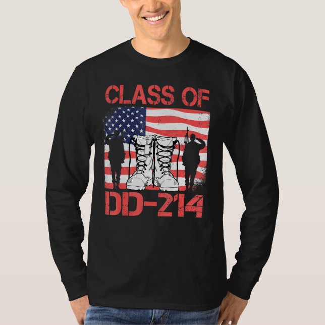 Dd 214 Class Of Dd214 Tee Soldier Veteran 1 (Front)