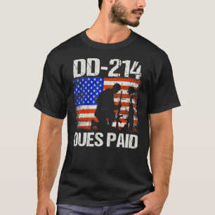Dd 214 Dues Paid Dd214 Soldier Veteran T-Shirt