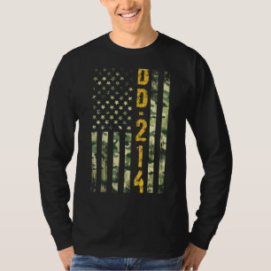Dd 214 Us Alumni American Flag Vintage Comoflag Ve T-Shirt