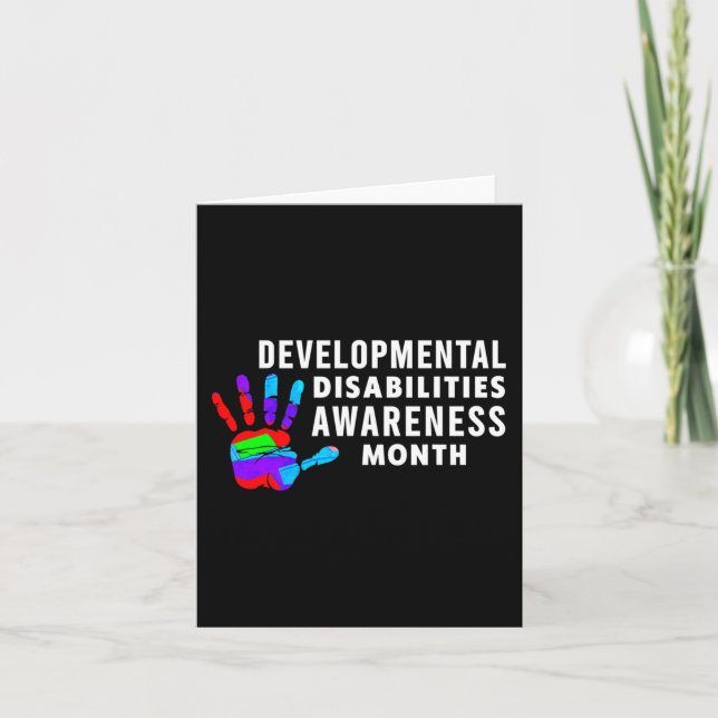 DD Awareness - Developmental Disabilities Awarenes Card (Front)