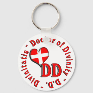 DD CIRCULAR ACRONYM LOGO DOCTOR OF DIVINITY KEY RING