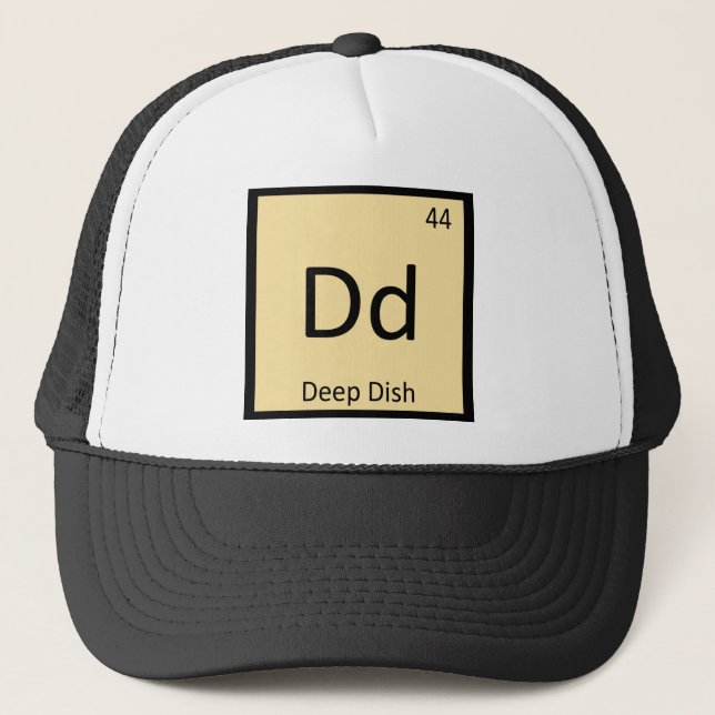 Dd - Deep Dish Chemistry Periodic Table Symbol Trucker Hat (Front)