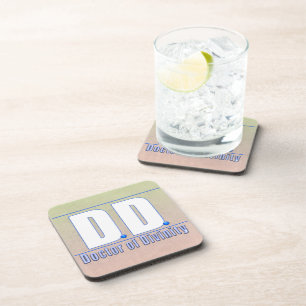 DD Doctor of Divinity Acronym LOGO Coaster