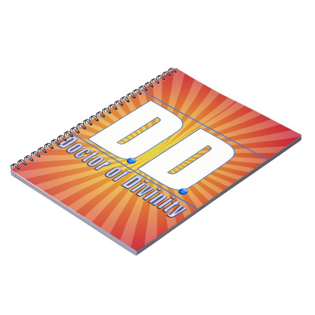 DD Doctor of Divinity Acronym LOGO Notebook (Left Side)
