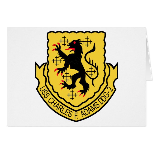 DDG-2 USS Charles F Adams Military Patch Destroyer (Front Horizontal)