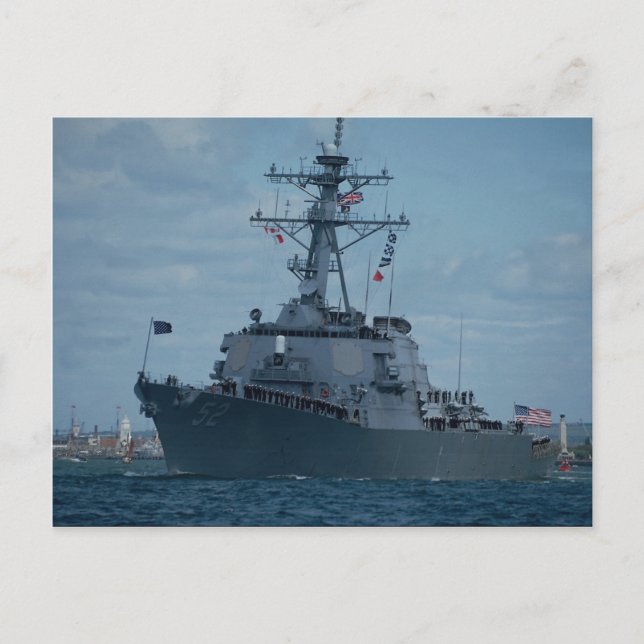 DDG 52 "Arleighe Burke", first of new class aegis Postcard (Front)
