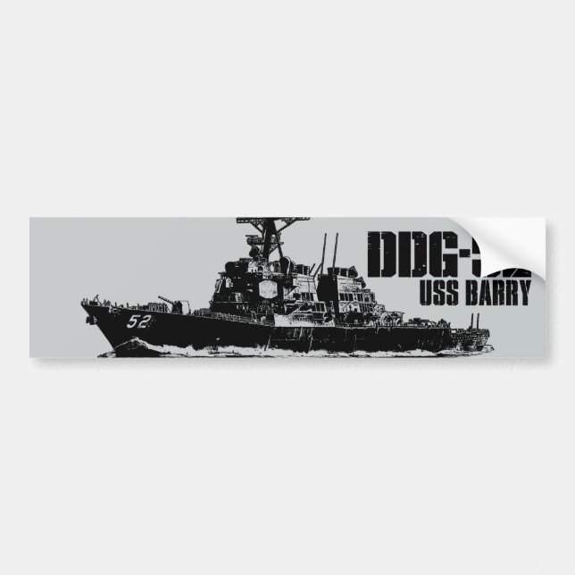 DDG-52 Barry Bumper Sticker (Front)