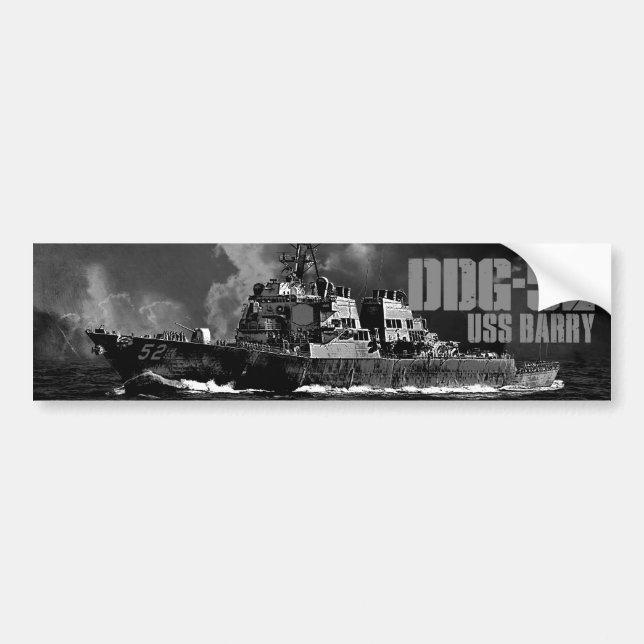 DDG-52 Barry Bumper Sticker (Front)