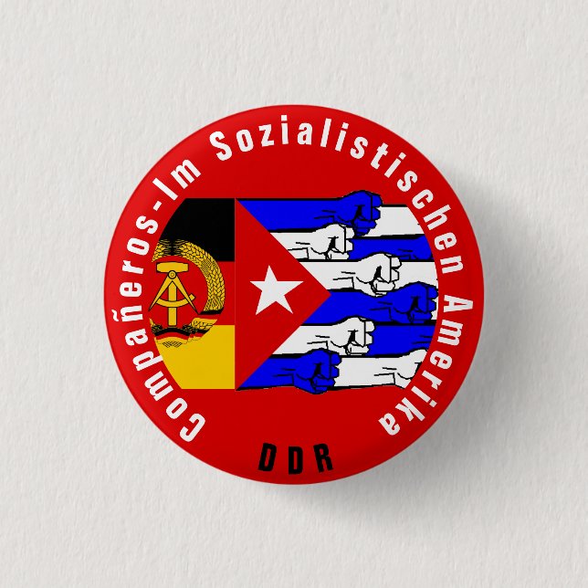 DDR-KUBA 3 CM ROUND BADGE (Front)