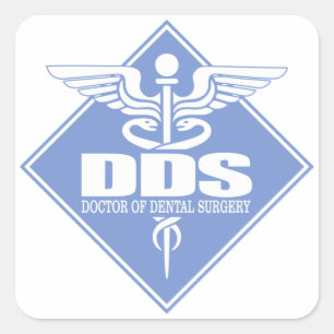 DDS (caduceus) Square Sticker
