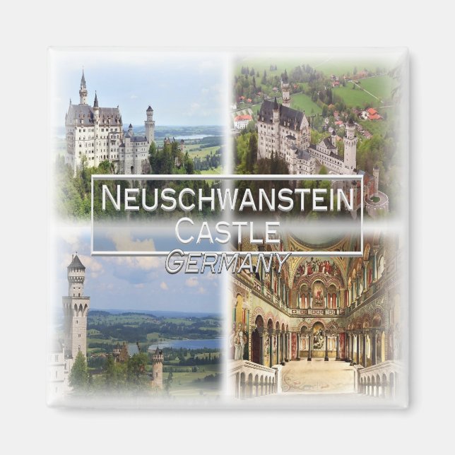 DE0112 Europe, Germany, Neuschwanstein castle  Magnet (Front)