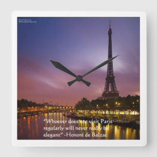 de Balzac Quote On Paris Elegance Wall Clock