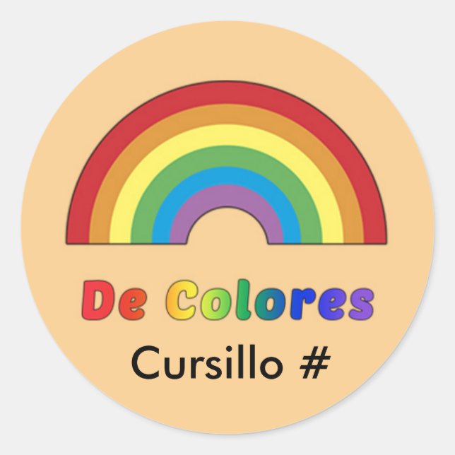 De Colores Rainbow Sticker (Front)